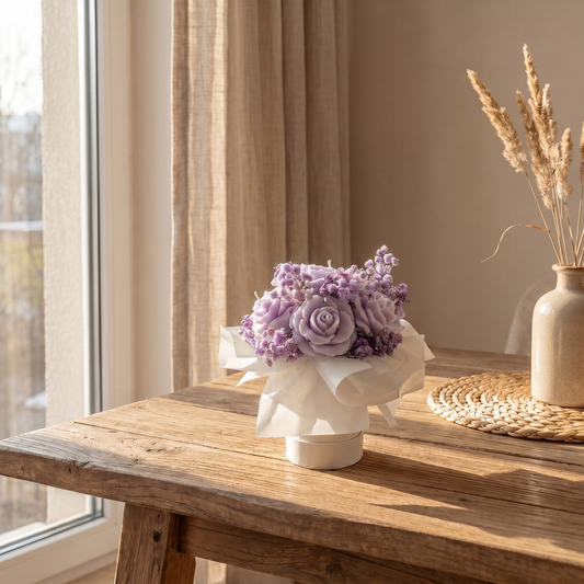 Mini flowerbox lawendowy